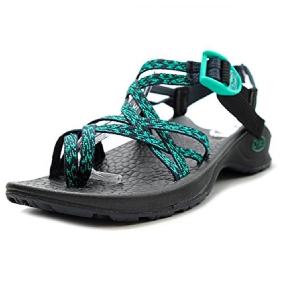 Chaco Sandals Womens 7 Teal Green Eco Tread X2 Adjustable Straps Outdoors Hiking
